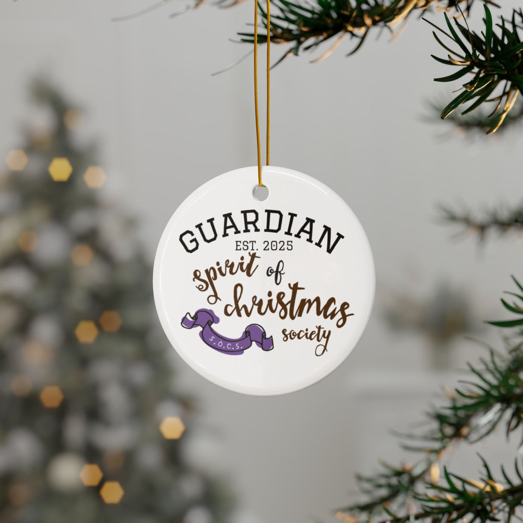Keepsake Guardian Spirit of Christmas Ceramic Ornament – Personalized Holiday Keepsake