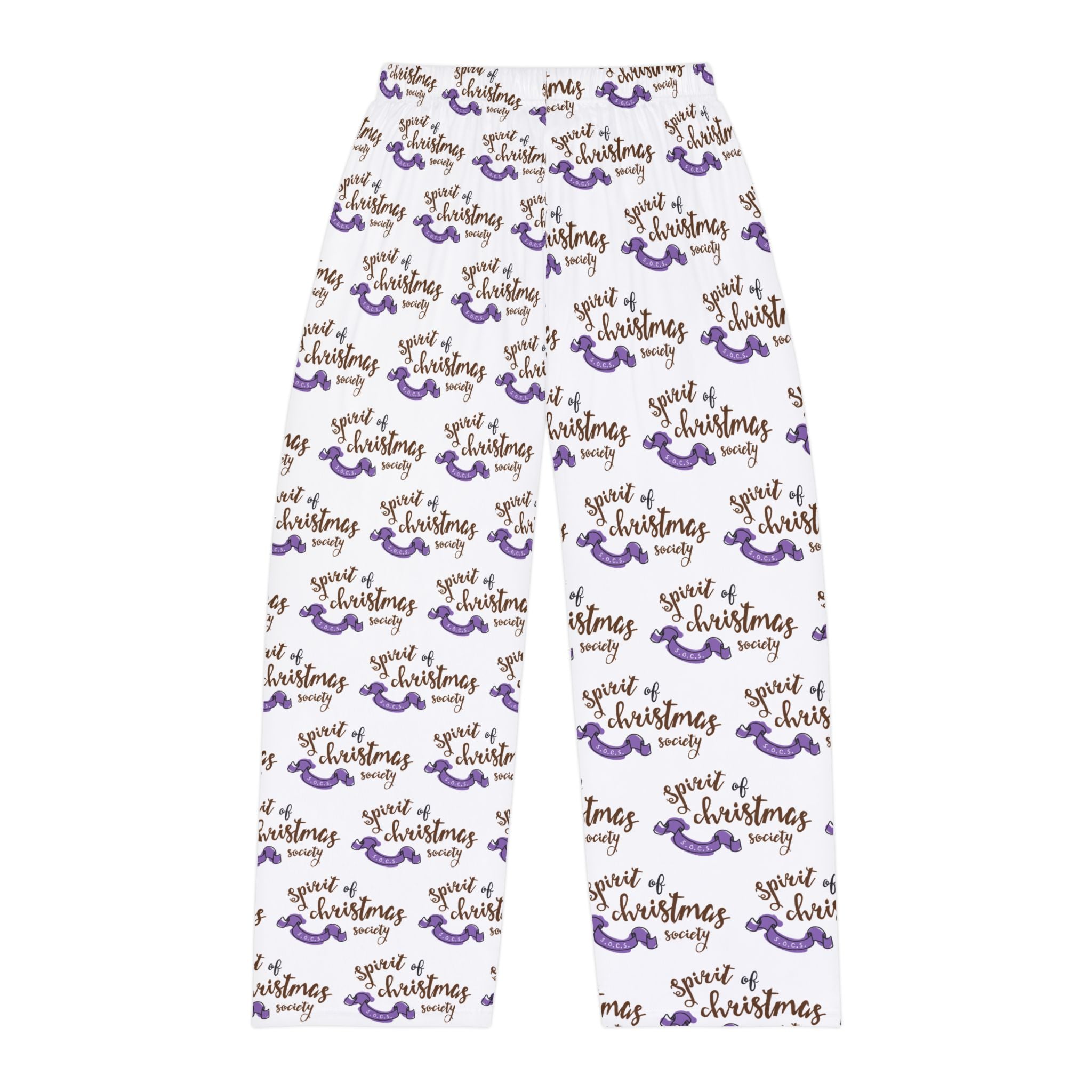 Men's Christmas Spirit Pajama Pants — All-Over Print Holiday Lounge Pants