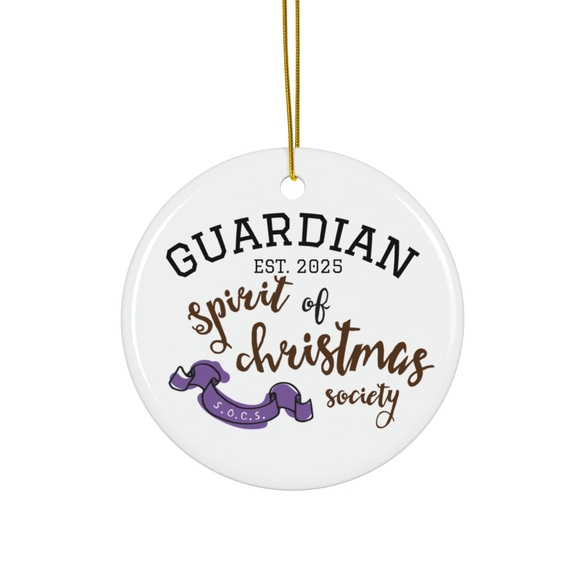 Keepsake Guardian Spirit of Christmas Ceramic Ornament – Personalized Holiday Keepsake