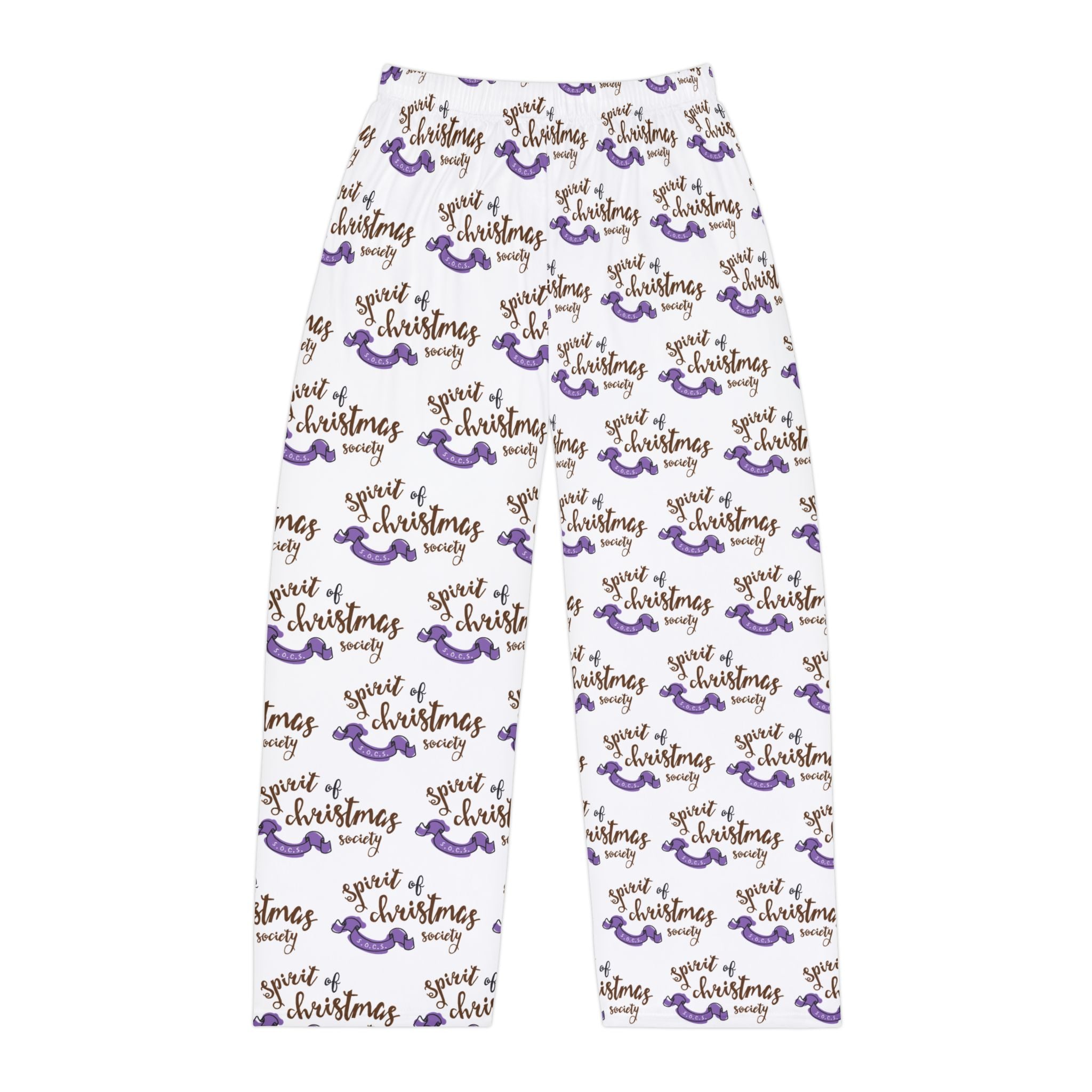 Men's Christmas Spirit Pajama Pants — All-Over Print Holiday Lounge Pants